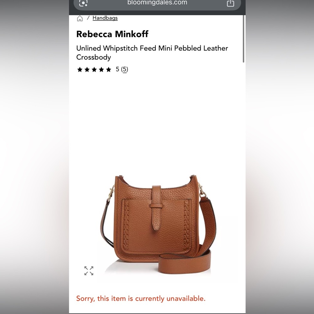 Rebecca Minkoff Whipstitch Leather Crossbody Bag